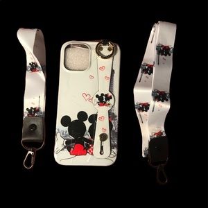 New iPhone 12 Pro max Mickey Mouse case with lanyard